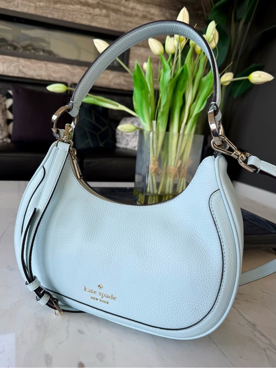 kate spade Handbags - New Kate Spade Leila Pebbled Leather Shoulder/Crossbody Bag Crisp Sky